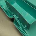 Caboodles On-The-Go Girl Makeup Box, Turquoise on Marble, Hard Plastic Makeup Organizer Box, Built-In Mirror, Secure Latch for Safe Travel, Spacious Storage for Large Items