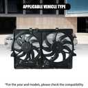 Radiator Cooling Fan 620-839 Compatible with A4 A5 Quattro 2009-2016 Q5 2009-2017 S4 2013-2015