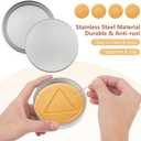 iplusmile 10pcs Metal Sugar Candy Storage Boxes, Korean Candy Game Cookie Cutters Round Snack Case Tin Containers for Party Favor, Kitchen Home Use