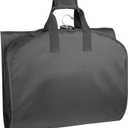 WallyBags 60 Premium Tri-Fold Travel Garment Bag with exterior pocket (Black)