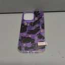 Compact Case for iPhone 14 Pro Max Black cat-Purple Design,Cute Trendy Soft Slim TPU Shockproof Protective Bumper Phone Cases Cover for Women Girls Aesthetic Glitter Shiny Adorable