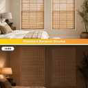 LazBlinds Blackout Bamboo Roller Shades, 31" x 72", Brown206