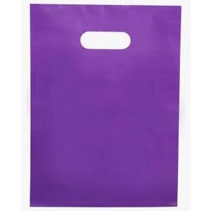 Choice Marts Merchandise Bags Purple Color 100 Count 9"x12" Size 1.5Mil With Handles