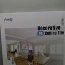 Art3d 12-Pack Square Black Drop Ceiling Tile 2ft x 2ft, PVC Ceiling Panel 24 x 24in., 12pcs-24*24