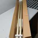 KAMANINA 1 Inch Double Curtain Rod 72 to 144 Inches(6-12 Feet) Champagne Gold Curtain Rods for Windows 66 to 120 Inches, Heavy Duty Drapery Rod with Crackle Glass Finials (72-144'')