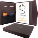 STLYIO Trifold Padfolio - Magnetic Closure. Stretchable Compartment for Tablet, Documents. Elastic Pockets for Phone, Gadgets, Passport, Travel Documents. Letter-Sized Notepad and Gift Box Included.