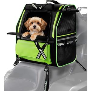 Funparts Motorcycle Dog Carrier Backpack Pet Riding Travel Carrier for Small Dogs Cats Under 18 lbs Escape-Proof High Ventilation for Street Glide Touring Trike Can-Am Models with Passenger Seat