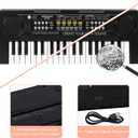 Raimy 37 Keys Keyboard Piano for Kids, Early Learning Educational Portable Electronic Musical Instrument Toys Gifts for 3 4 5 6 7 8 9 Year Old Boys and Girls (Black)