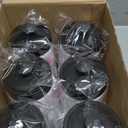 Talltalk 6 Pack Cheerleader Gift Bulk Cheer Water Bottles Cheerleading Plastic Squeeze Sports Tumbler Cups with Pull Top Cap Reusable for Cheer Sports Party Favors Team Gifts Bags Fillers(Black Gold)