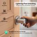 ThorBolt Fingerprint Door Lock with Keypad Door Knob, HomeKit Lock Over 𝗧𝗛𝗥𝗘𝗔𝗗, HomeKit Hub 𝗥𝗲𝗾𝘂𝗶𝗿𝗲𝗱, 𝗶𝗢𝗦 𝗢𝗡𝗟𝗬 Smart Lock for Interior Door, Bedroom, Office, MK1 Silver