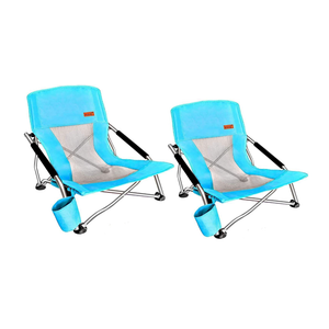 Nice C Low Beach Camping Folding Chair, River Sand Lake Chair (2 Pack Blue)
Compact Backpacking Chair, Sillas De Playa, Cup Holder, Carry Bag, Heavy Duty, Outdoor, BBQ, Travel, Picnic, Festival