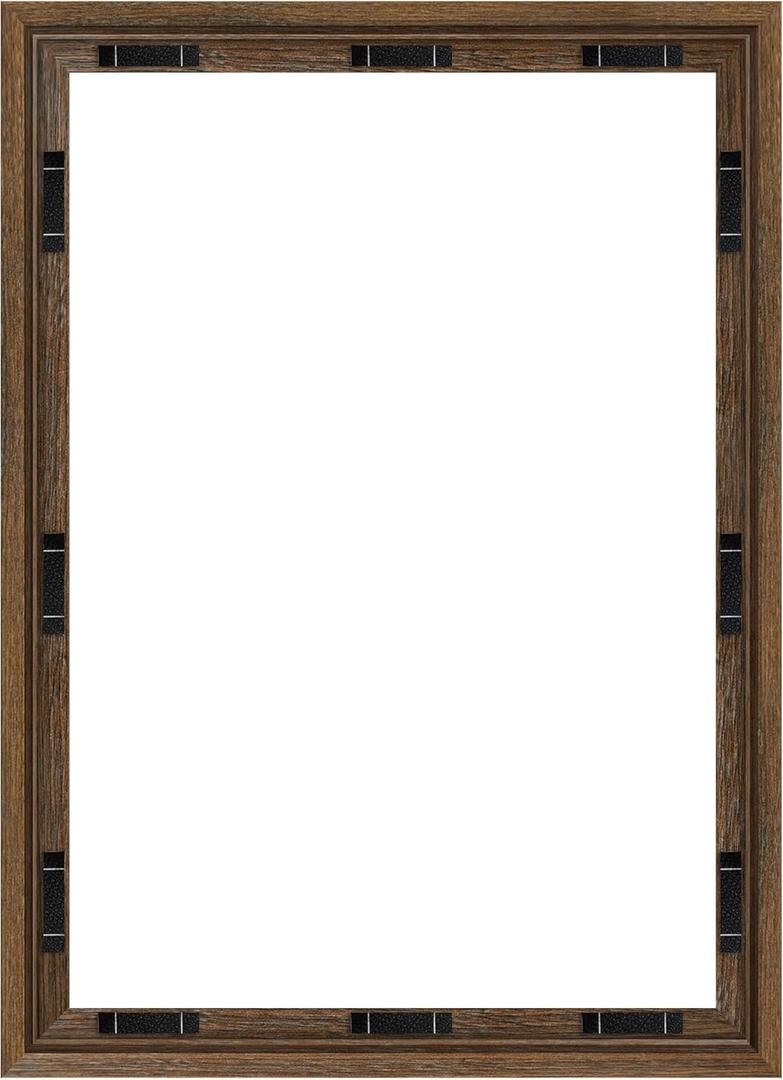 Abtgt 18x24 Brown Canvas Floating Frame with 0.9" Deep, 12 Velcro Strips, 4 Sawtooth Hooks, Vertical/Horizontal Wall Art for Canvas Paintings, Prints, Oil Paintings, Diamond Decor, 1 Pack