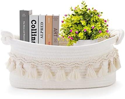 Followarm Small Basket for Gifts Empty, Woven Storage Cute Toilet Paper Storage Decorative Gift Basket Empty to Fill Baby Shower Nursery