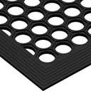 BEHERO Rubber Outdoor Mat, Anti Fatigue Rubber Floor Mats, Non-Slip Front Door Mats Entrance, Heavy Duty Pool Mat Outside for Entryway, Garage Doormat Waterproof, Black