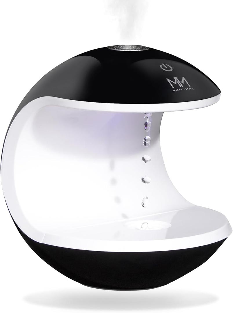 Anti Gravity Humidifier for Bedroom, Home, Office Desk, Plants, Indoor Use, 7 Color Light Options, Ultrasonic Cool Mist, Small Air Humidifier, Water Drop Effect