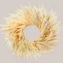 Natural Pampas Grass Wreath, 20'' Real Pampas Wreath for Front Door, Boho Wall Decor, Farmhouse Style, DIY Arrangement, Feather Wall Decor
