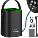 Tire Inflator Portable Air Compressor, 150PSI Compact Air Pump for Car Tires, Bicycle, Motorcycle, Ball - Rechargeable Tire Inflator with Pressure Gauge