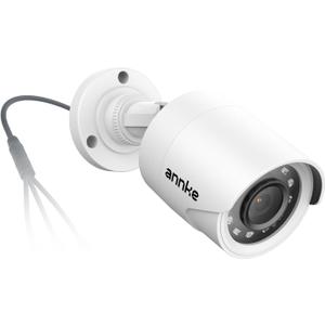 ANNKE 1080p Security Camera 4-in-1 CCTV Bullet Wired Cam, AHD/TVI/CVI/CVBS, Analog Surveillance Video AddOn Cams for Outdoor Use, 100ft Clear B & W Night Vision (Power Adapter BNC Cable Not Included)