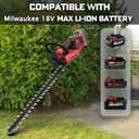 Hedge Trimmer Cordless for Milwaukee 18V Battery (No Battery), 22 inch Electric Bush Shrub Edge Trimmer, Brushless Motor, Powerful & Lightweight, 4.4LBS