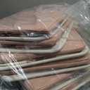 13 x 13 Inch Cube Storage Bins, 6 Pack Fabric Storage Basket with Handles, Foldable Boxes Organizer for Shelf Baskets for Home, Clothes (White/Pink)