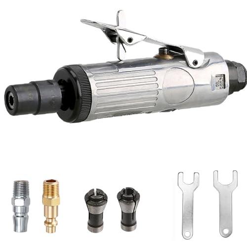 CILEONBE 1/4 Inch Air Die Grinder, 25,000 RPM Free Speed,1/4 Inch (6MM) and 1/8 Inch (3MM) collet,Mini and Compact Size,Polishing Tool
