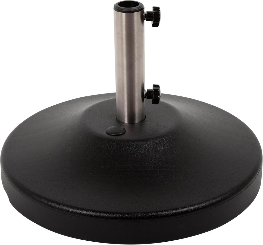 US Weight Fillable Free Standing Umbrella Base (Empty, Black)
