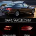 LED Tail Light Assembly Compatible with 2014-2016 Mercedes Benz W212 E-Class E250 E300 E350 E400 E550 E63 Outer Rear Lamp Replaces 2129061403 Passenger Side