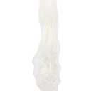 yuehong Long Wavy 21" Colorful Clip In/On Hair Extensions Piece Curly Claw Ponytail wig (White)