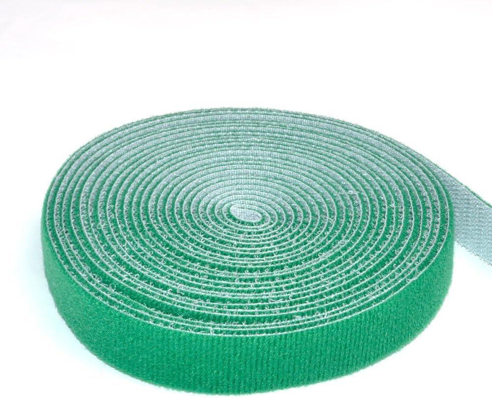 TFY Reusable Hook & Loop Fastening Tape,0.75 Inches x 180 Inches -Green