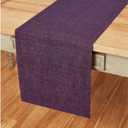 Solino Home Linen Table Runner 48 Inches - 100% Pure Linen Grape Table Runner 14 x 48 Inch Ideal for Dresser and Coffee Tables - Winter, Spring, Easter, Mothers Day - Athena