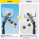 Basketball Return Attachment, Sturdy Metal Basket Ball Return Training Aid, Ideal for Single-Person Outdoor or Indoor Basketball Shooting Training