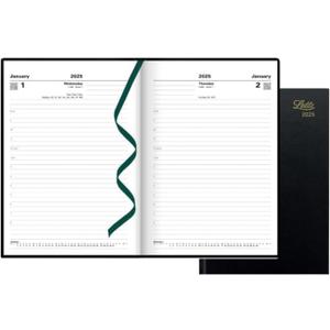 Letts of London Standard Daily Planner 2025, 8.25-inch Length, Black, Office and School Supplies
