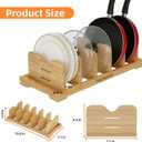 Pots and Pans Organizer Under Cabinet, Cutting Board/Baking Sheets Storage Rack, Adjustable Bamboo Pot Lid Holder, Pot Lid Organizer Inside Cabinet, Pot and Pan Organizers(Natural)