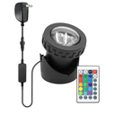 Colored Pond Lights with Timer, RGB Fountain Lights IP68 Waterproof Submersible Dimmable Outdoor Landscape Lights for Fish Tank Pond Fountain Garden, 1-Light