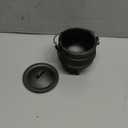 SINJEUN 4.1 Inch Black Cast Iron Cauldron with Lid and Handle, Ideal for Smudging, Incense Burning, Ritual Purpose, Decoration