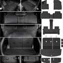Floor Mats Set for 2026 Hyundai Palisade 7&8 Seats (Only Gas), All Weather TPE Cargo Liner Backrest Mats Trunk Lower Mat Accessories (2026 | Floor Mats Set)