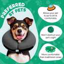 BENCMATE Inflatable Dog Cone Collar Alternative, Soft Dog Cone for Small Medium Large Dogs and Cats, Neck Recovery ECollar Donut Collar After Surgery (XLarge, Dark Grey)
