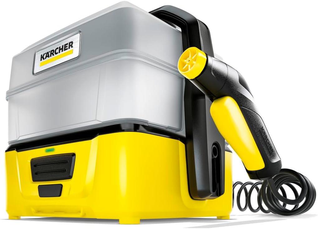 Krcher OC 3 Plus Mobile Outdoor Cleaner, 1.8 gal. Water Tank, Spray Gun and Hose, Battery Operated, for on-The-go Cleaning, 72 PSI