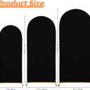 7.2FT Wedding Arch Cover Stretchy Spandex Fabric Backdrop for Arch Stand Ideal for Wedding Ceremony, Birthday Party, Baby Shower & Photo Booth Decoration (Black)