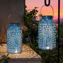 Garden Gifts for Women Solar Lanterns Outdoor Waterproof Peacock Garden Gifts Mom, Big Solar Lights, Garden Decor, Yard Art, Mothers' Day Birthday Gifts Grandma Grandpa(2Pack, Blue Gold