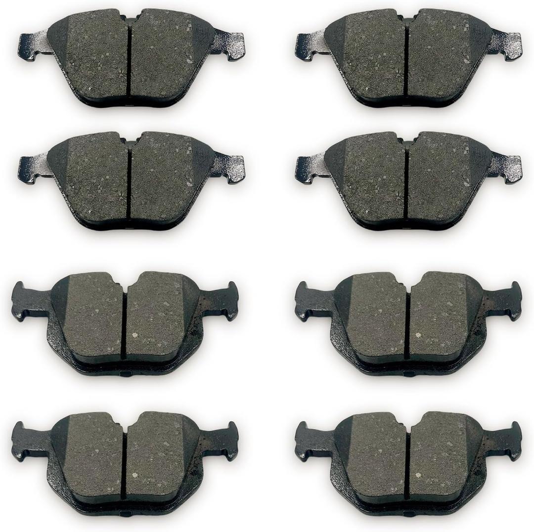 Front and Rear Ceramic Brake Pads fit for 2009-2011 For BMW 335d, 2007-2010 For BMW 335i, 2009-2010 For BMW 335i xDrive, 2008 For BMW 335xi