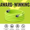 Flexzilla Garden Hose with SwivelGrip, 5/8 in. x 75 ft., Lightweight All-Weather Water Hose, Durable and Flexible, Leak-Free Connections, SwivelGrip, 75ft, Chartreuse