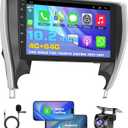 4GB+64GB Android 13 Car Radio for Toyota Camry 2015 2016 2017, 10.2 Inch Touch Screen Support Wireless CarPlay & Android Auto, Bluetooth 5.2 & Voice Control, GPS & WiFi, Backup Camera Car Stereo