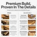 Bamboo Spice Drawer Organizer, Expandable 12 to 23 Inch Insert Holds 48 Jars, 4 Tier Seasoning Rack for Kitchen Drawer or Countertop, Adjustable Wood Spice Organizer