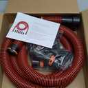 10FT Vacuum Hose Extension with 6 Adapter Attachments,Fits 1-1/4" Vacuum Cleaner Hose,Multi-Size Fittings 0.9" to 1-3/4",Universal Shop Vac Accessories (Please Confirm Hose Size Compatibility)