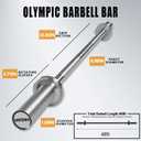 Olympic Barbell Bar 4FT, 350LB EZ Curl or Straight Weight Lifting Bar, Fits 2-Inch Olympic Plates, Rotating Sleeves, 2 Spring Collars, Knurled Strength Training Bar for Home Gym