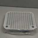 Litter Box Ramp, Cat Steps/Stair for Litter Box, Litter Catcher with Filter Function and Non-Slip Rubber Feet, Suitable for Small and Elderly Cats (Light Grey with Wooden Base)