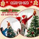Soulchen Christmas Gingerbread Tree Topper, 9.84 Inch Cute Plush Xmas Doll Tree Ornament Holiday Decoration & Gift for Indoor Outdoor Use(Gingerbread Man)