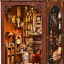 KERNOWO Book Nook Kit, DIY 3D Wooden Puzzles for Adults, Teens and Beginners, Miniature Tiny House Kit for Bookshelf Decor, Bookish Gift for Family, Friends, Book Lovers (Library)