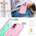 for Samsung Galaxy S25 Edge Case with Stand Compatible with MagSafe +1 Screen Protector, [Built in Kickstand &Magnet][Heat Dissipate] Protective Matte Case for Galaxy S25 Edge (Pink)